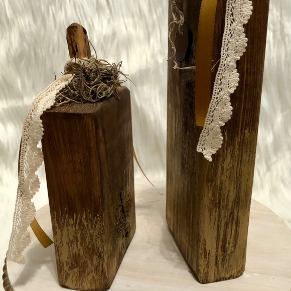 Farmhouse Wooden Pumpkins, Block Pumpkins, Rustic Pumpkins, Farmhouse Fall Decor - Picture 3 of 3